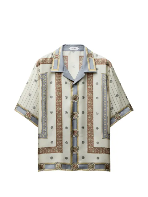 Versace printed silk twill shirt