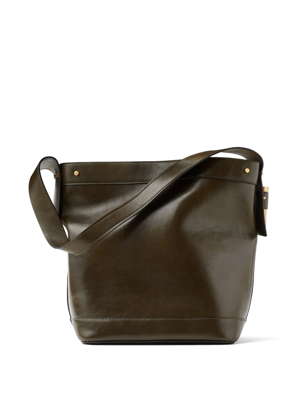 Versace Pivot grote leren bucket-tas Groen