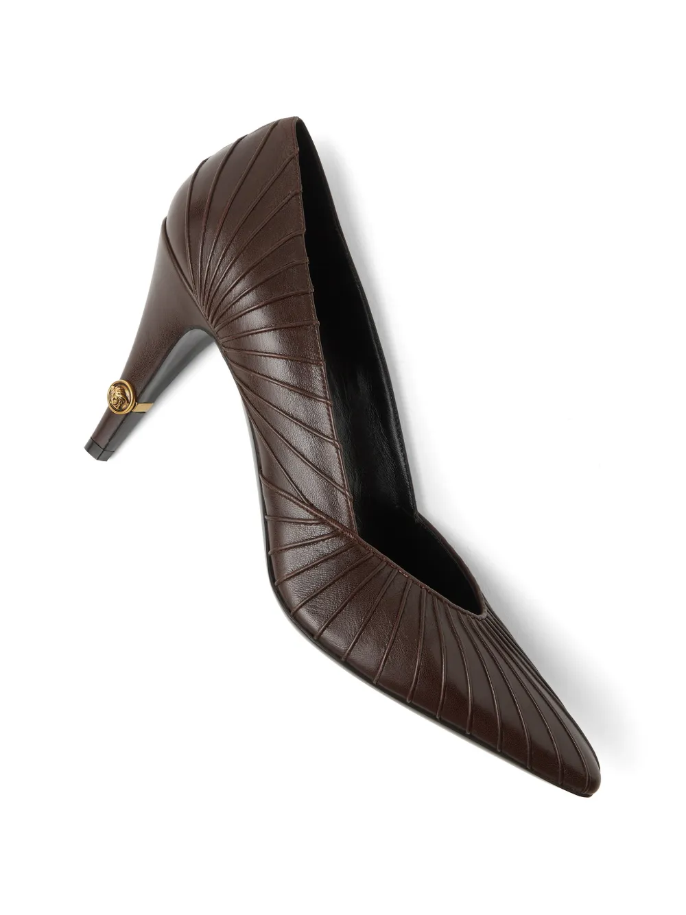 Versace Gianni leren pumps 90 mm Bruin