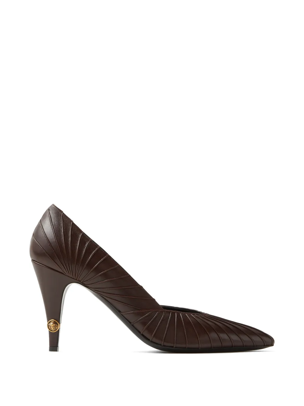 Versace Gianni leren pumps 90 mm Bruin