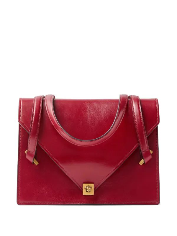 Versace Severine Leather Shoulder Bag in Red