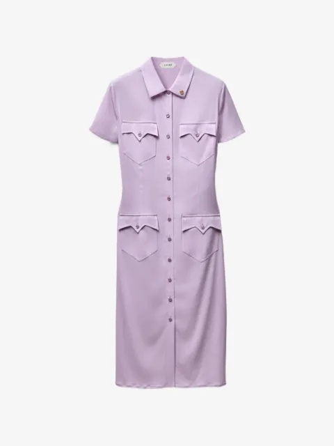 Versace stretch georgette viscose midi dress