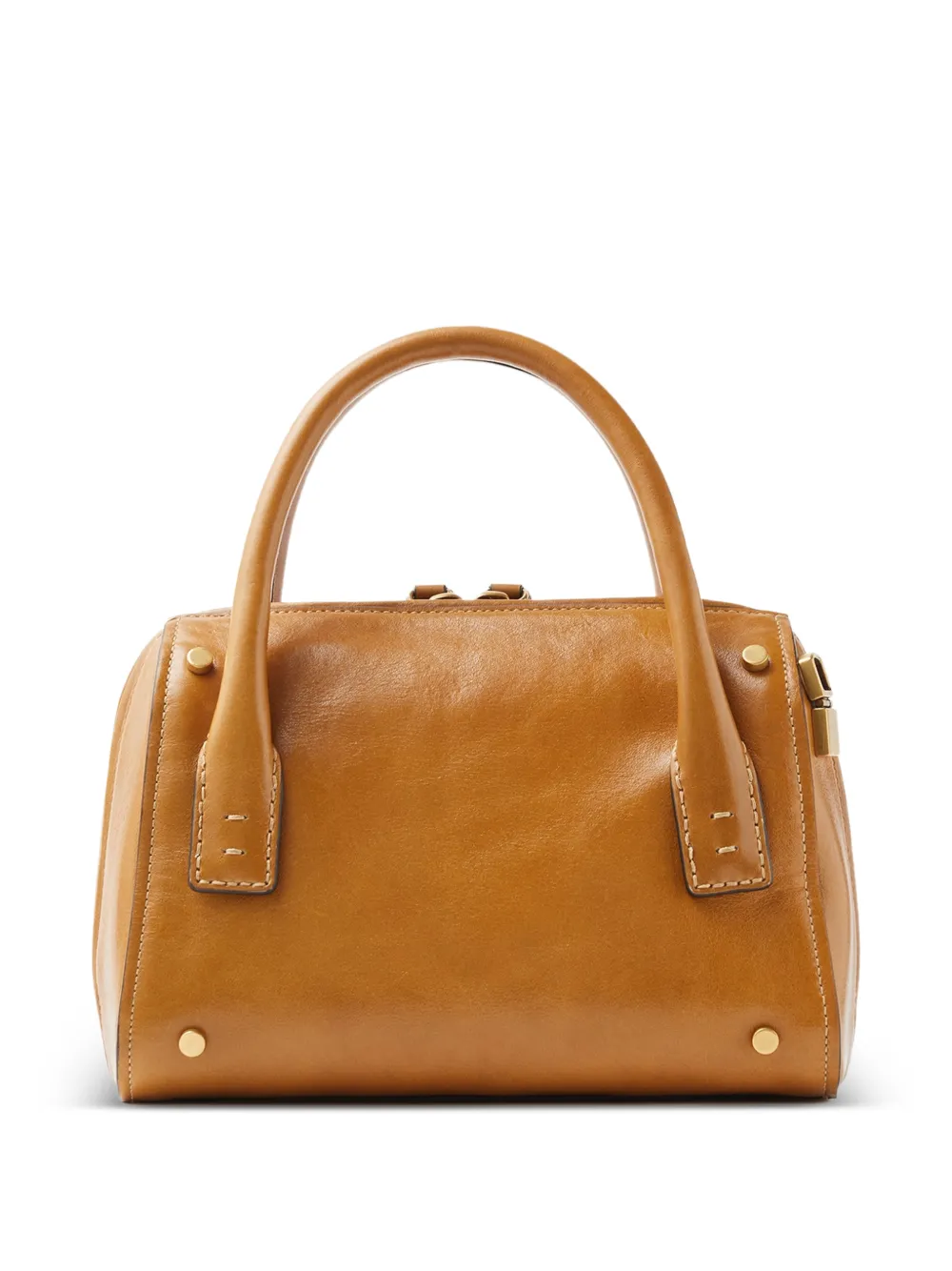  Versace Roomy Small Leather Boston Bag - Brown 