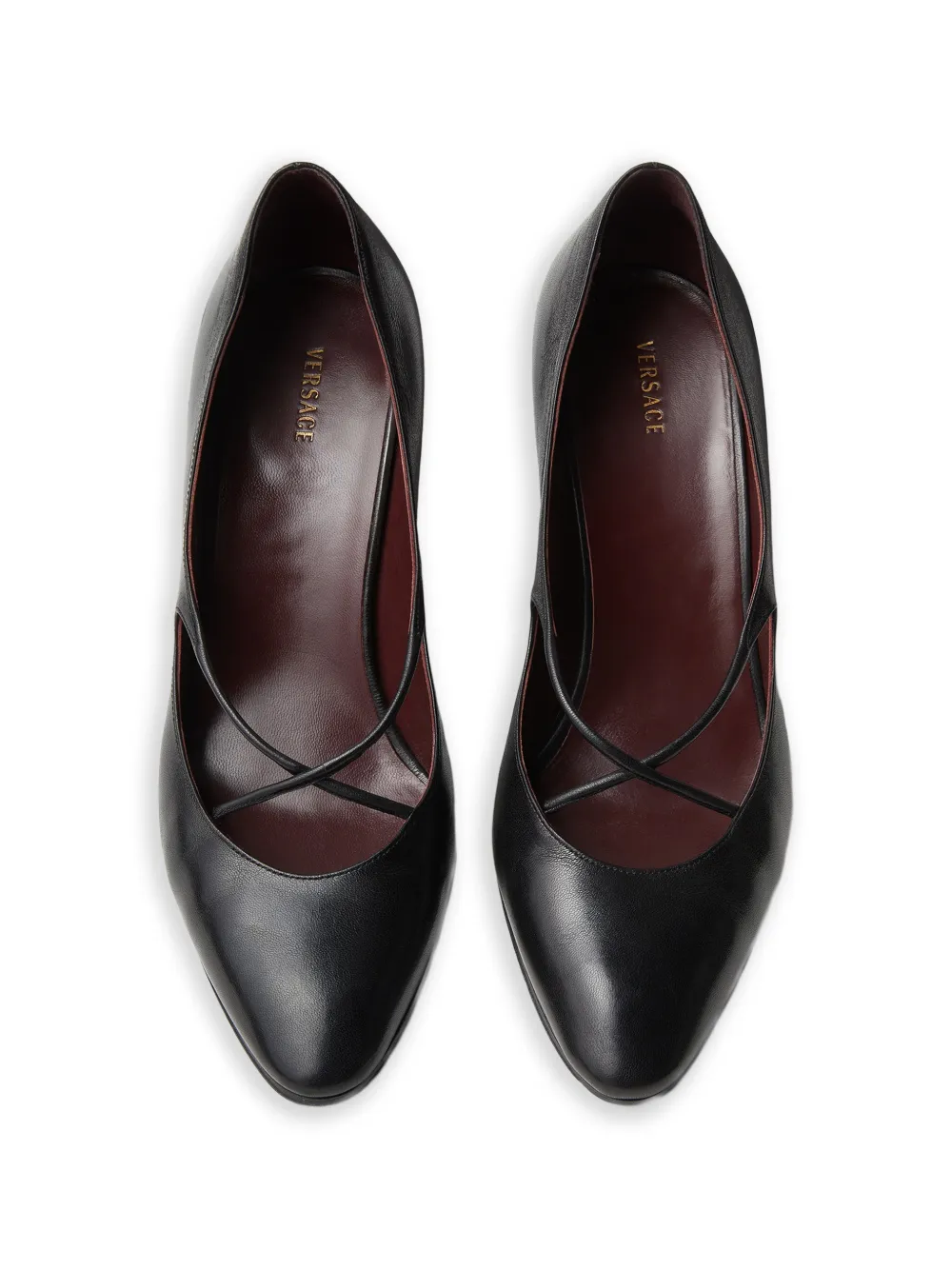 Versace Pumps met gekruist medaillon Zwart