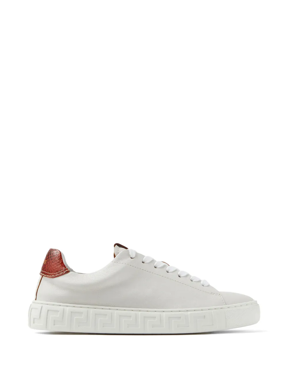 Versace Greca leren sneakers Wit