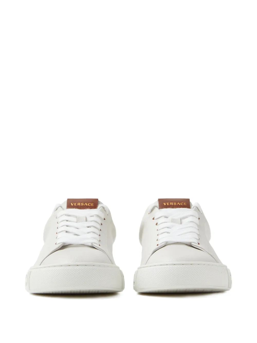 Versace Greca leren sneakers Wit