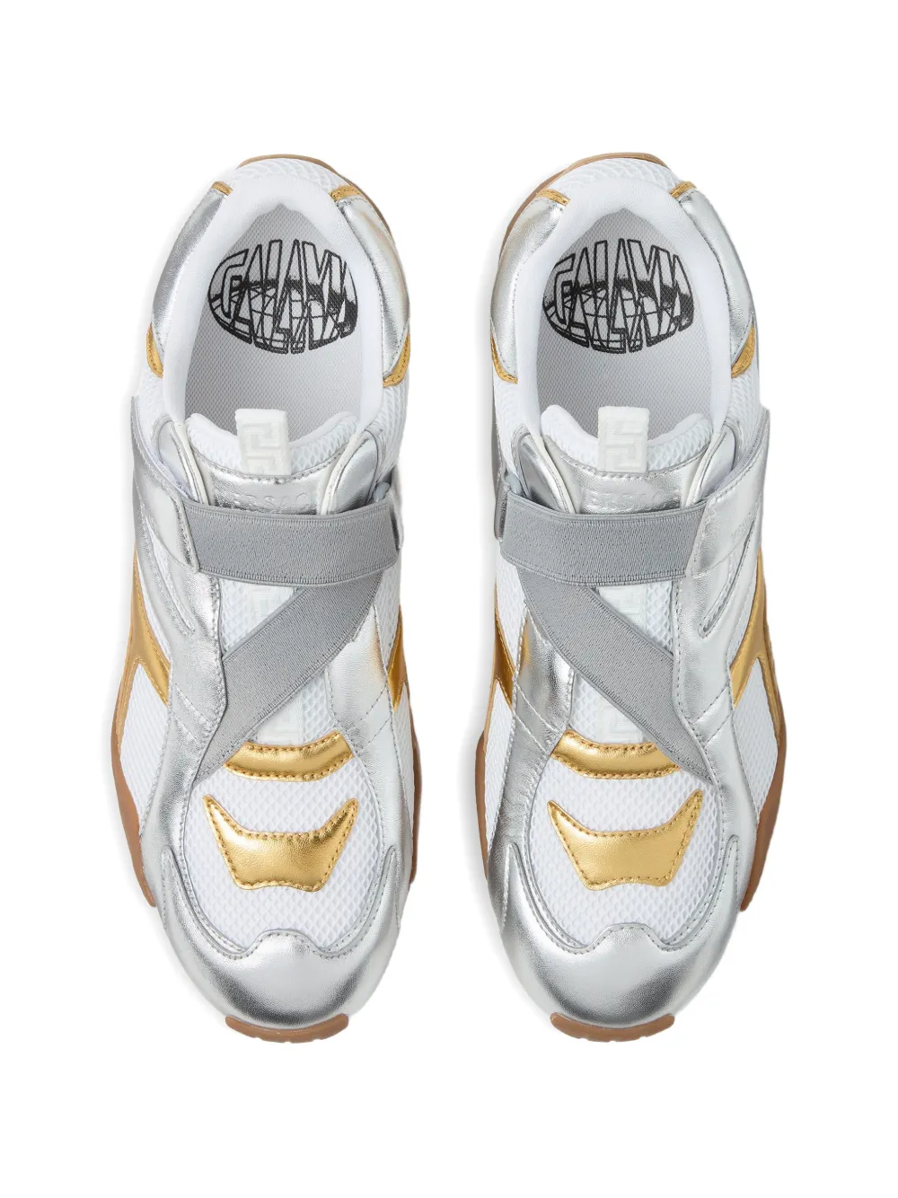 Versace Galaxia metallic sneakers Zilver
