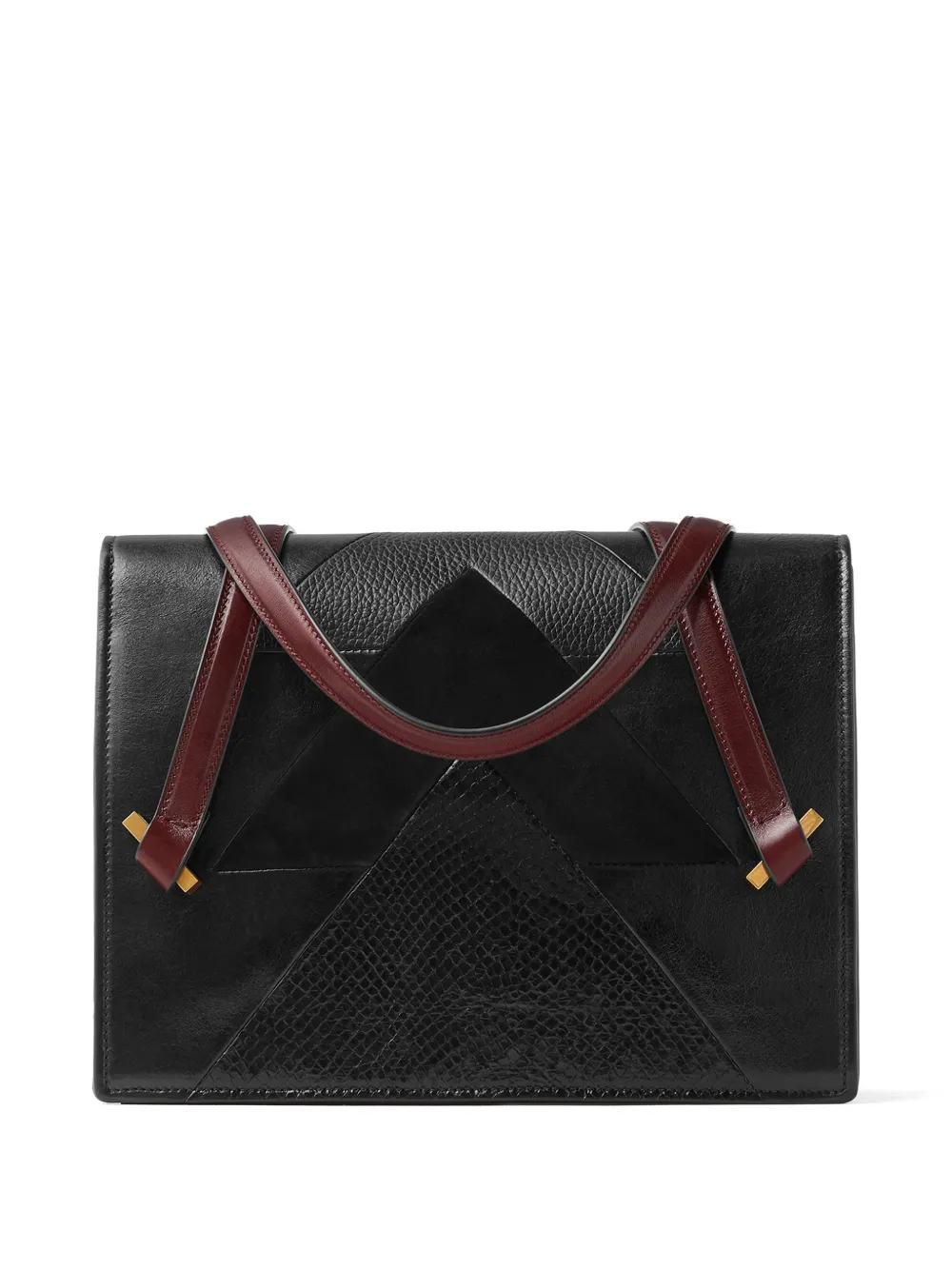  Versace Severine Python-effect Leather Shoulder Bag - Brown 