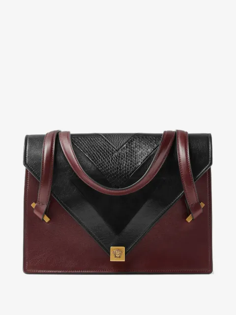 Versace bolsa de hombro Severine con efecto de piel de pitón