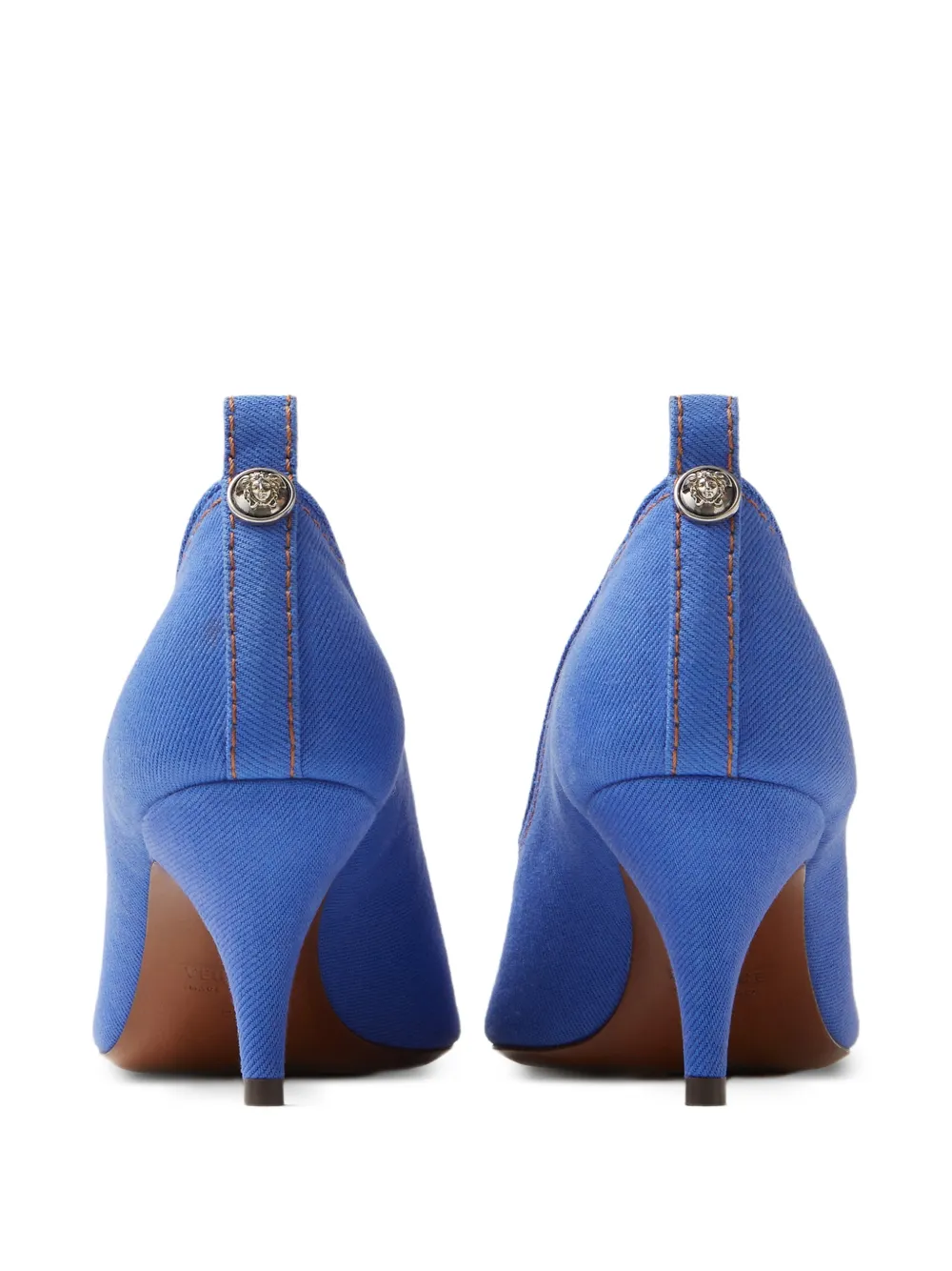 Versace Tina denim pumps Blauw