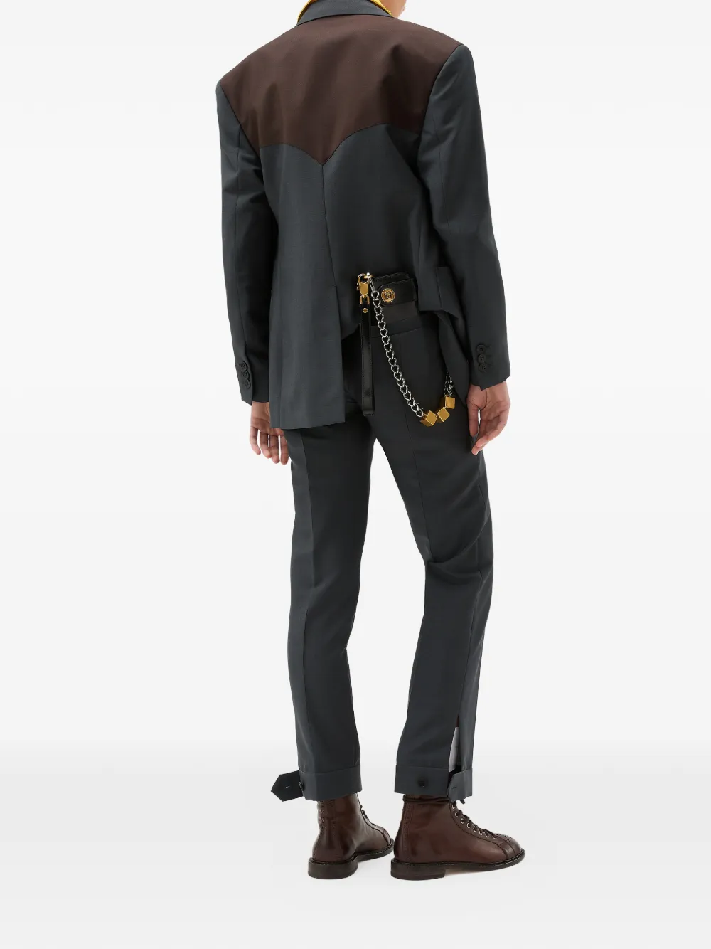  Versace Wool-mohair Formal Pants - Grey 