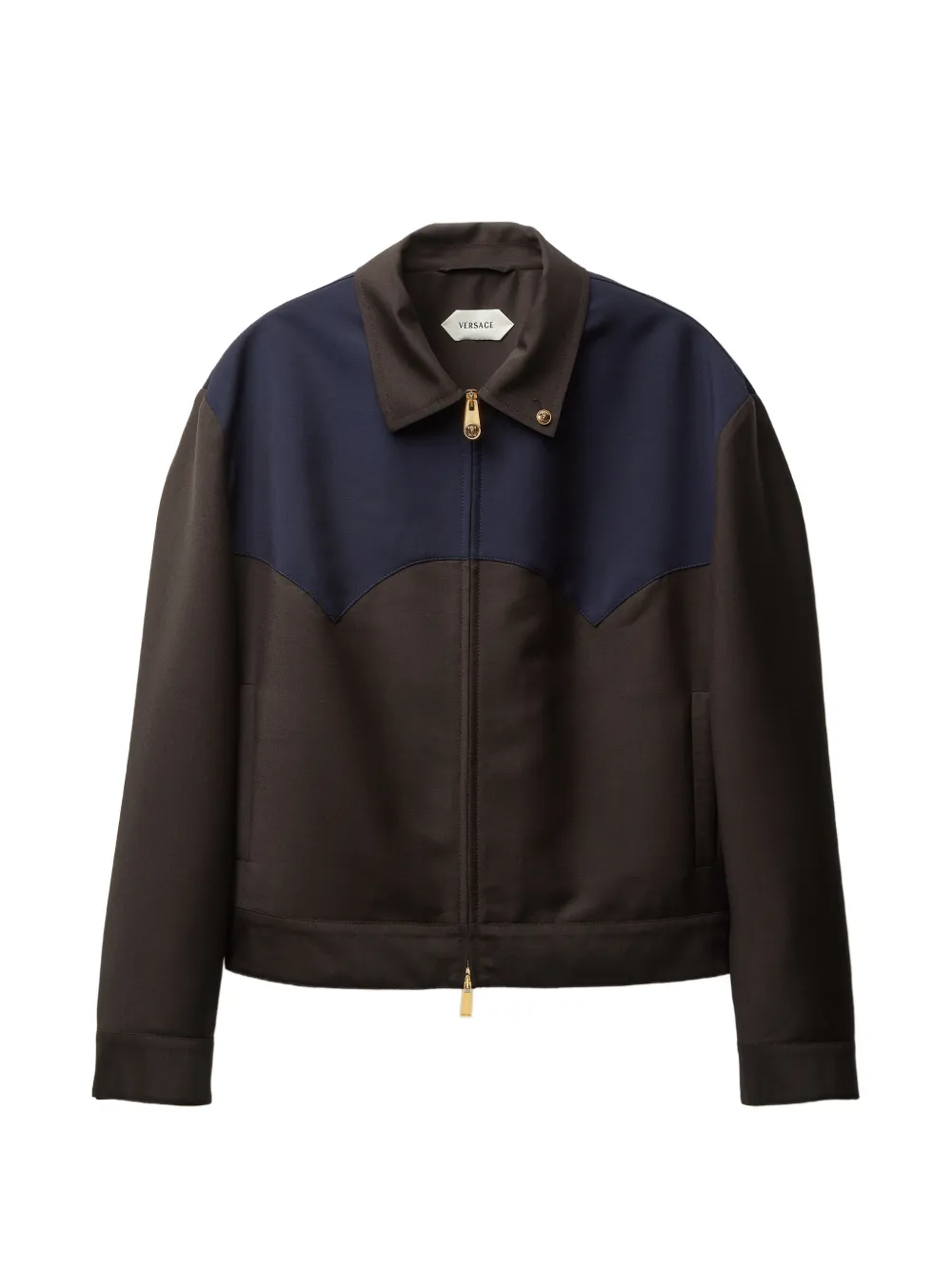 Versace wool-mohair zip blouson - Braun