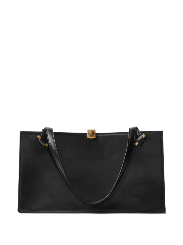 Versace セヴェリーヌ レザーハンドバッグ | ブラック | FARFETCH JP