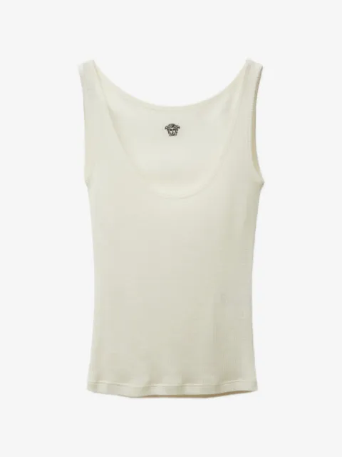 Versace embroidered ribbed wool tank top