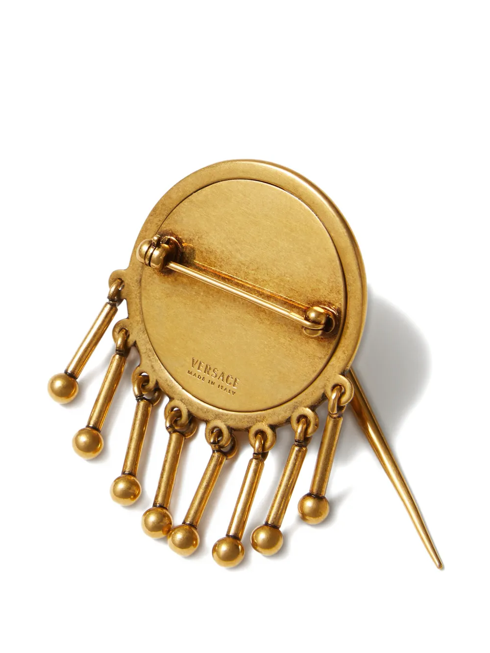  Versace Fringed Brooch - Gold 