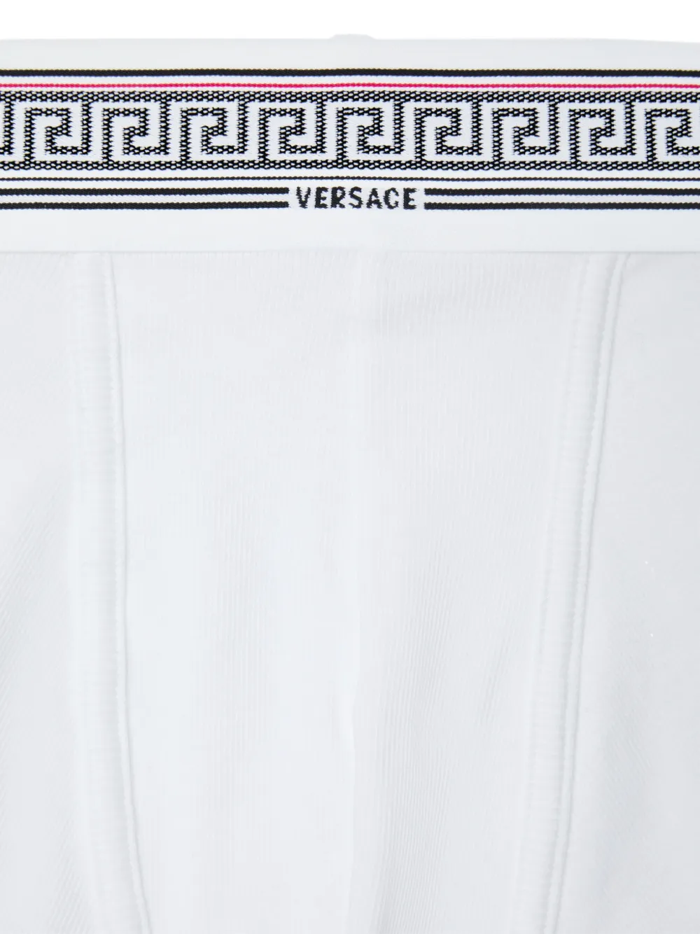 Versace Geribbelde katoenen-jersey boxershorts Wit