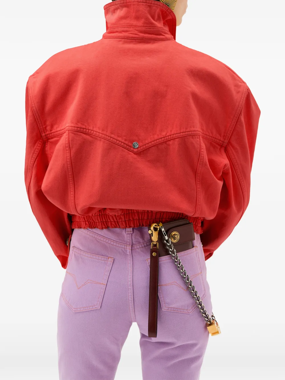 Versace Oversized denim jack Rood