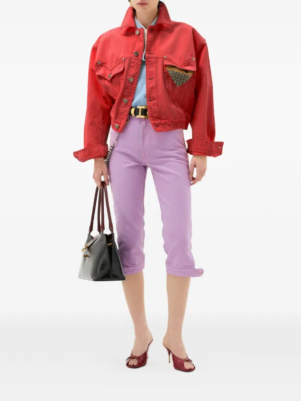Versace オーバーサイズ デニムブルゾン | レッド | FARFETCH JP
