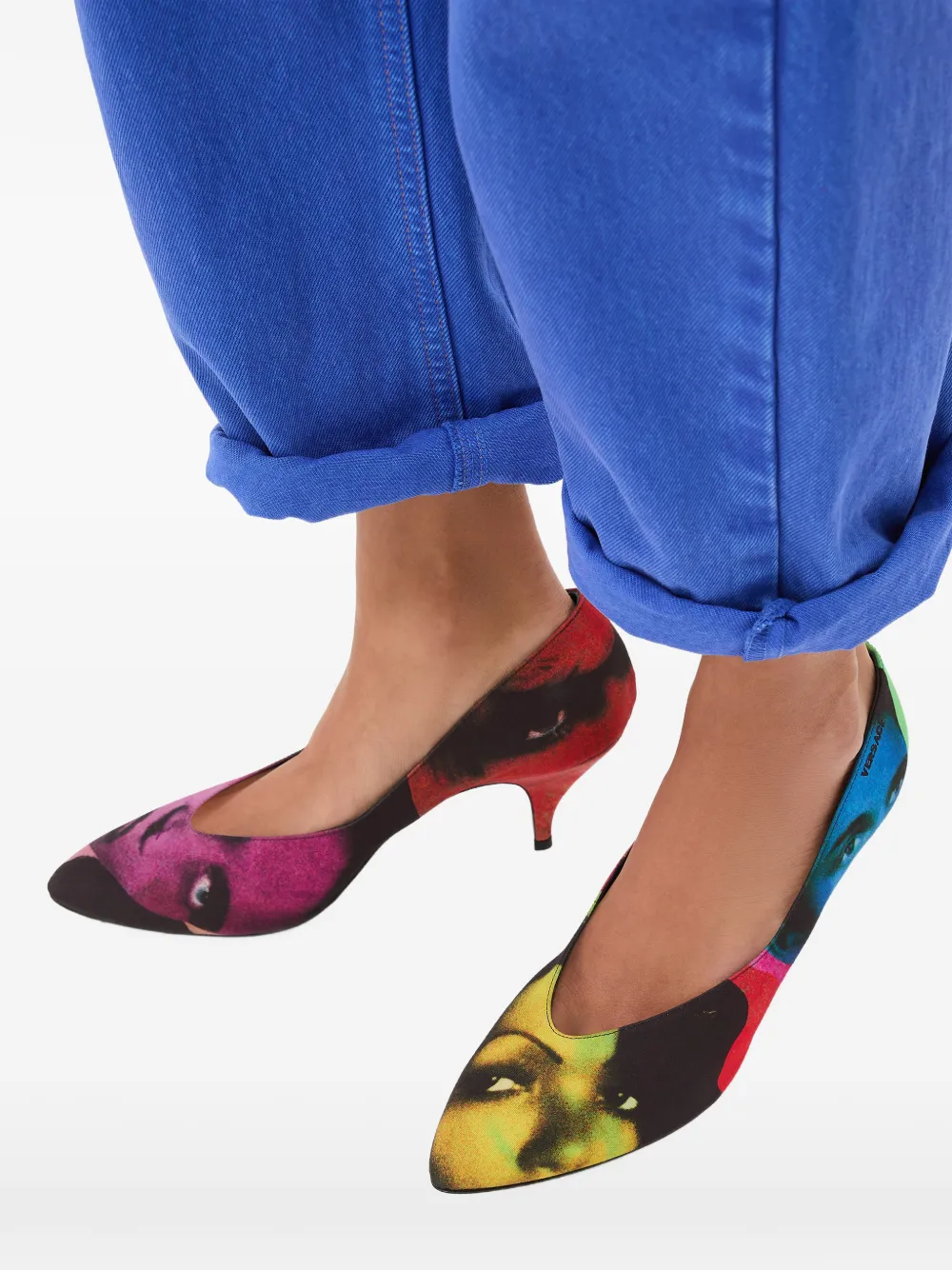 Versace Pumps met print Rood