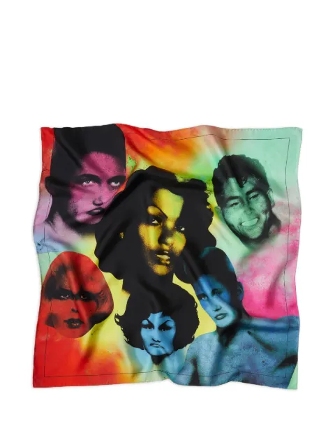 Versace printed silk twill scarf 70 cm