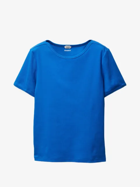 Versace embroidered ribbed cotton-jersey T-shirt