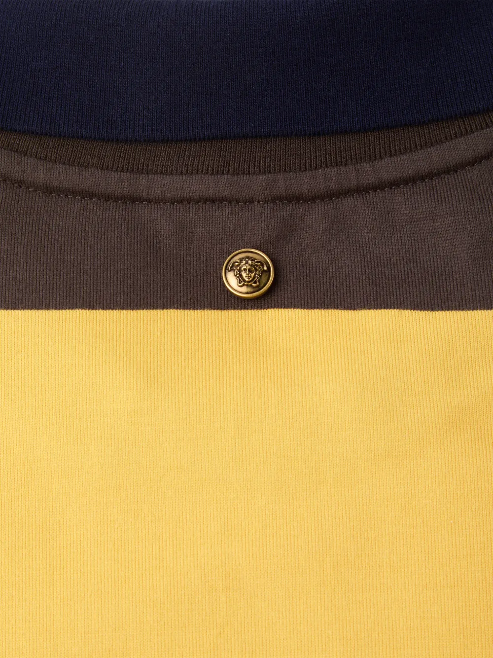 Versace Gestreept katoenen-jersey T-shirt Bruin