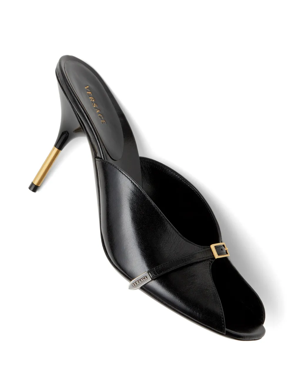 Versace Nyx leren muiltjes Zwart