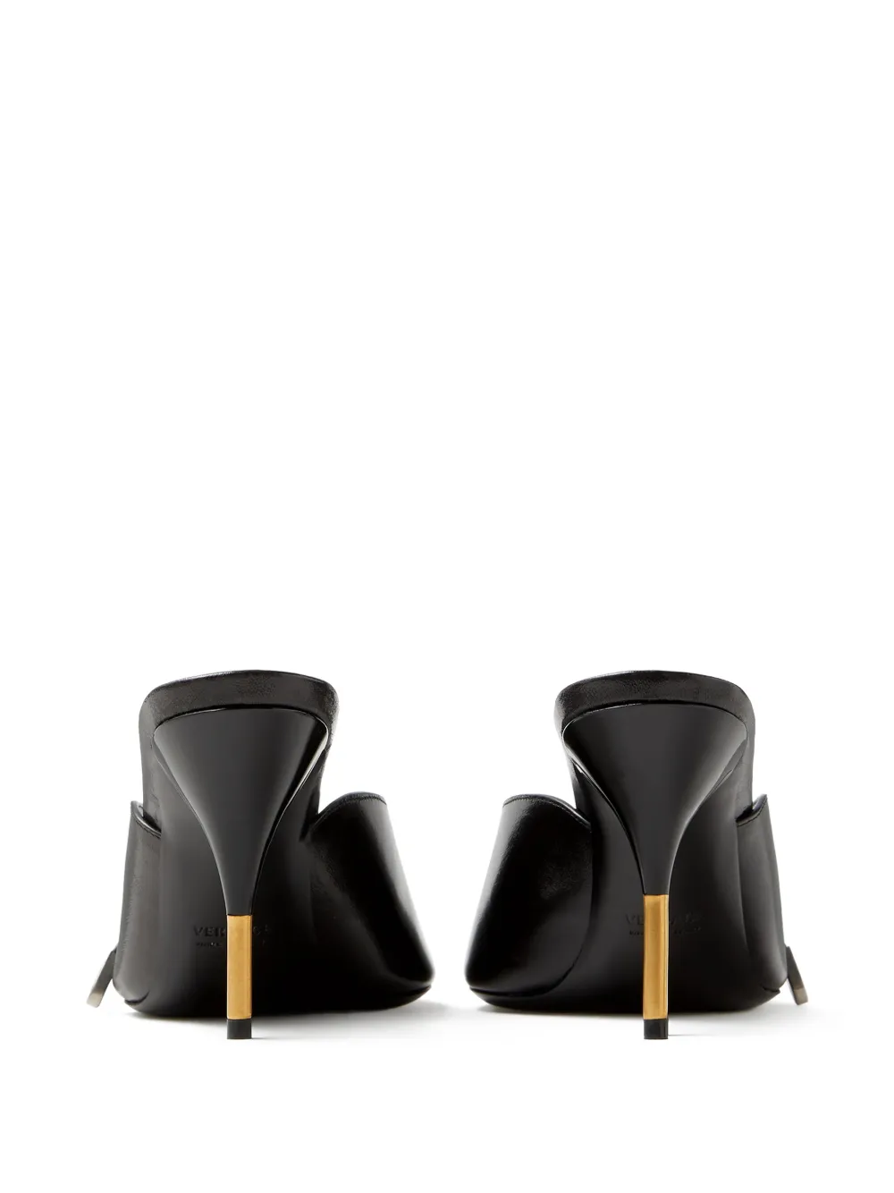  Versace Nyx Leather Mules 80 Mm - Black 