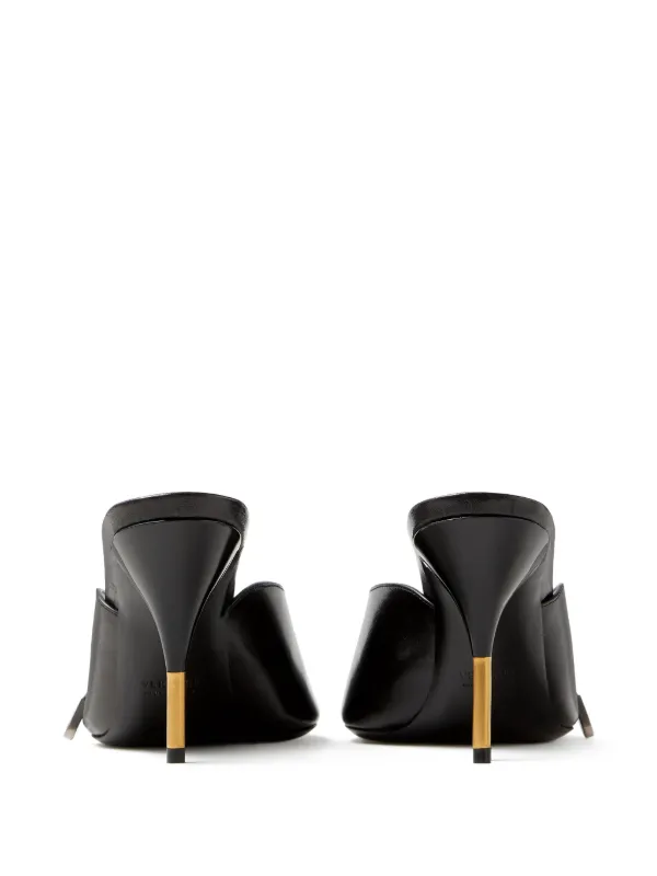 Versace Nyx Leather Sandals | Black | FARFETCH