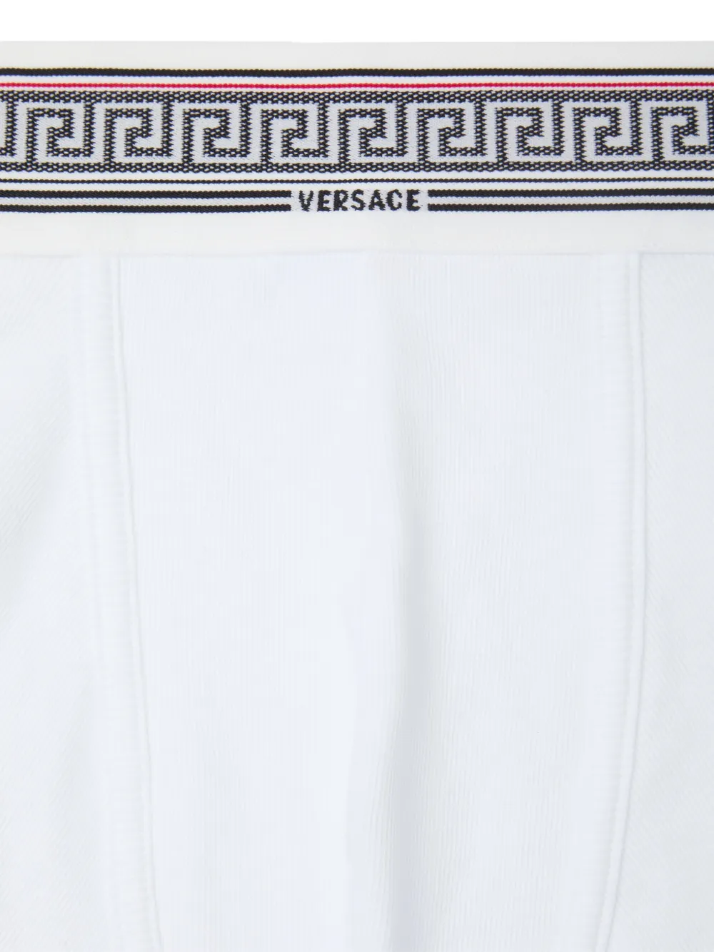 Versace Geribbelde katoenen-jersey boxershorts Wit