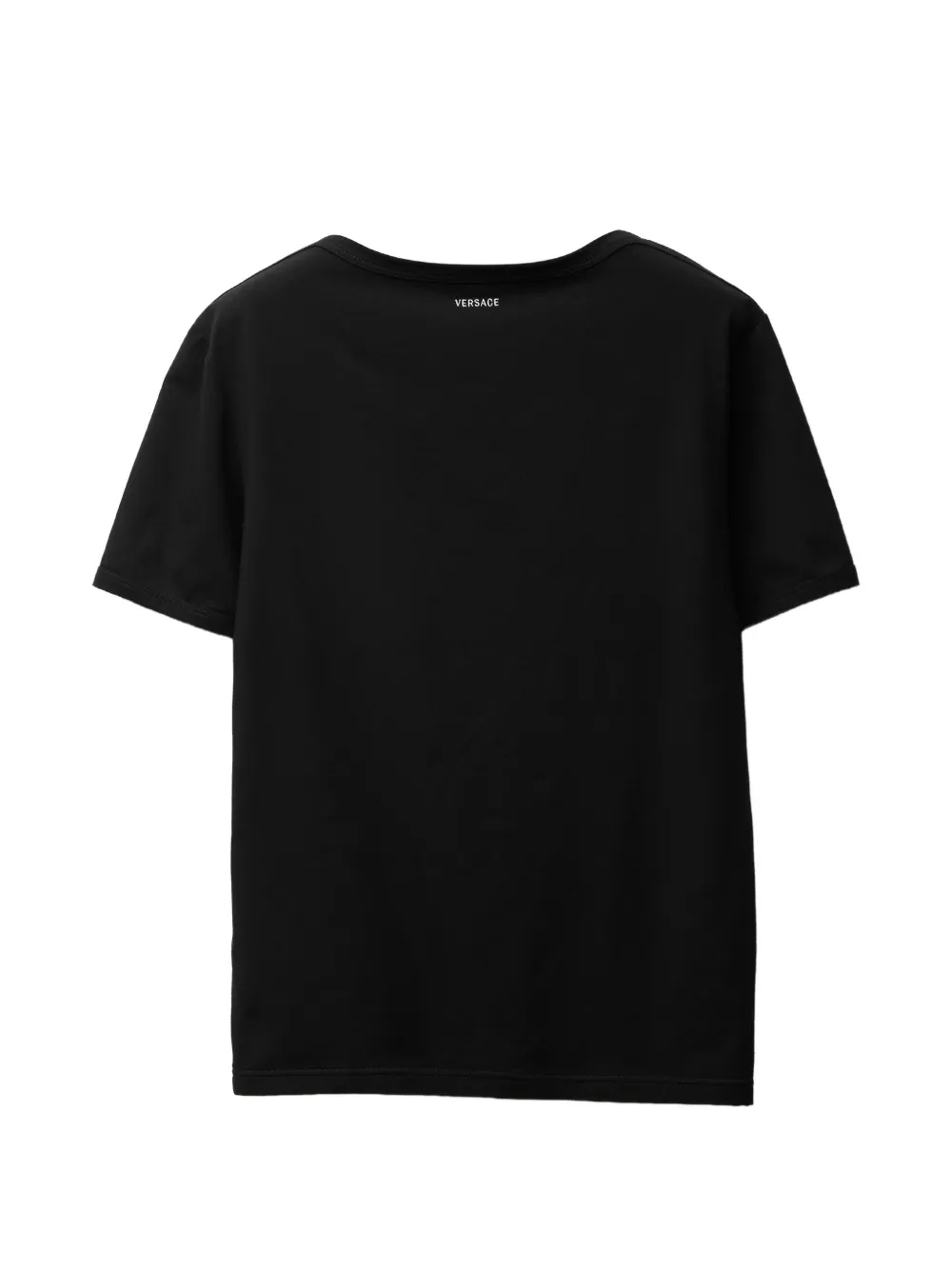 Versace Katoenen-jersey T-shirt met borduurwerk Zwart