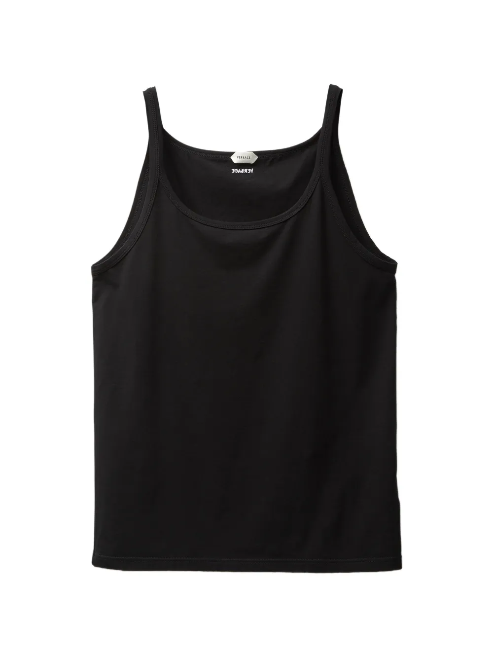 Versace embroidered cotton-jersey tank top - Schwarz