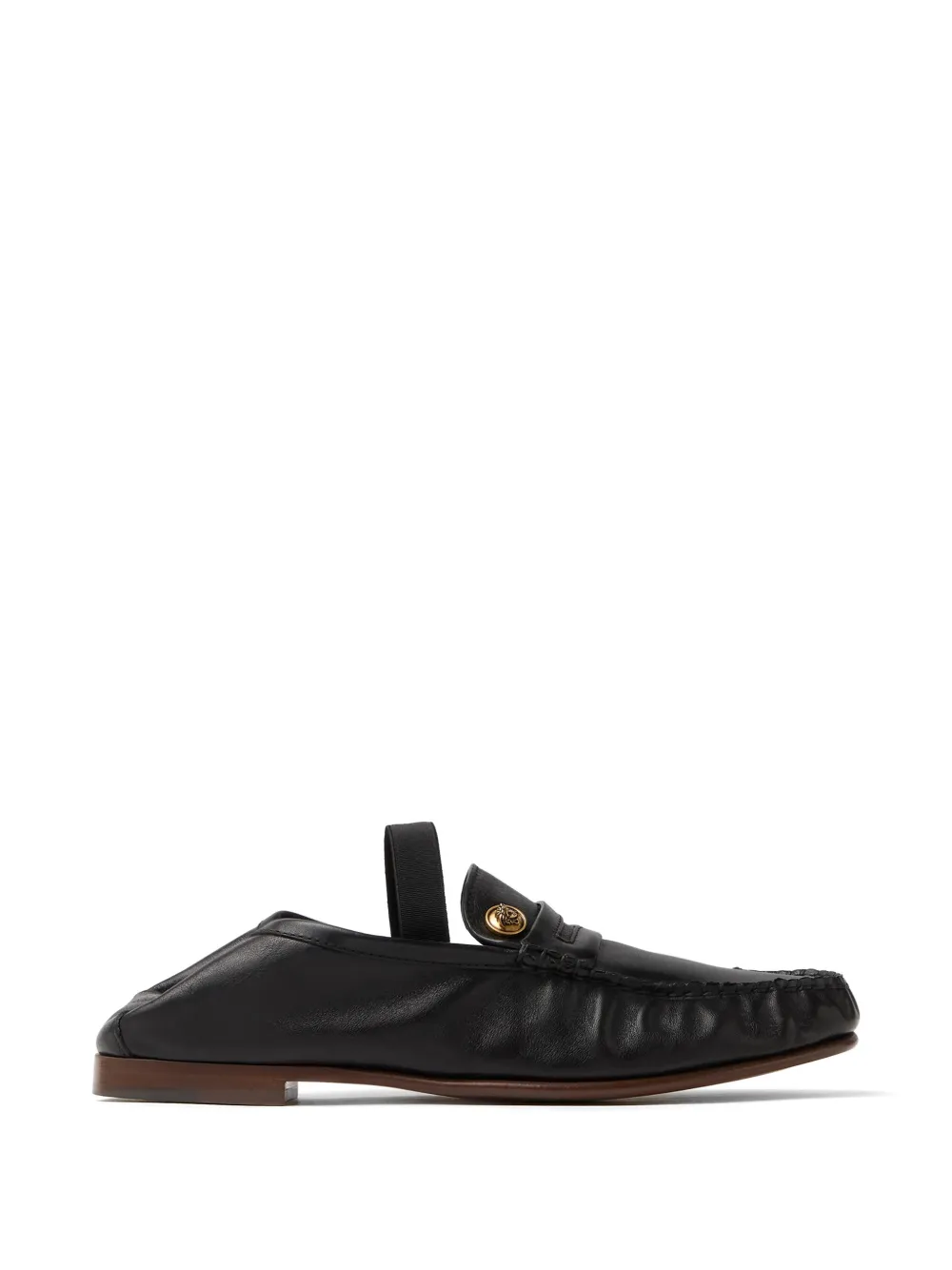 Versace Guanto leren mocassins Zwart