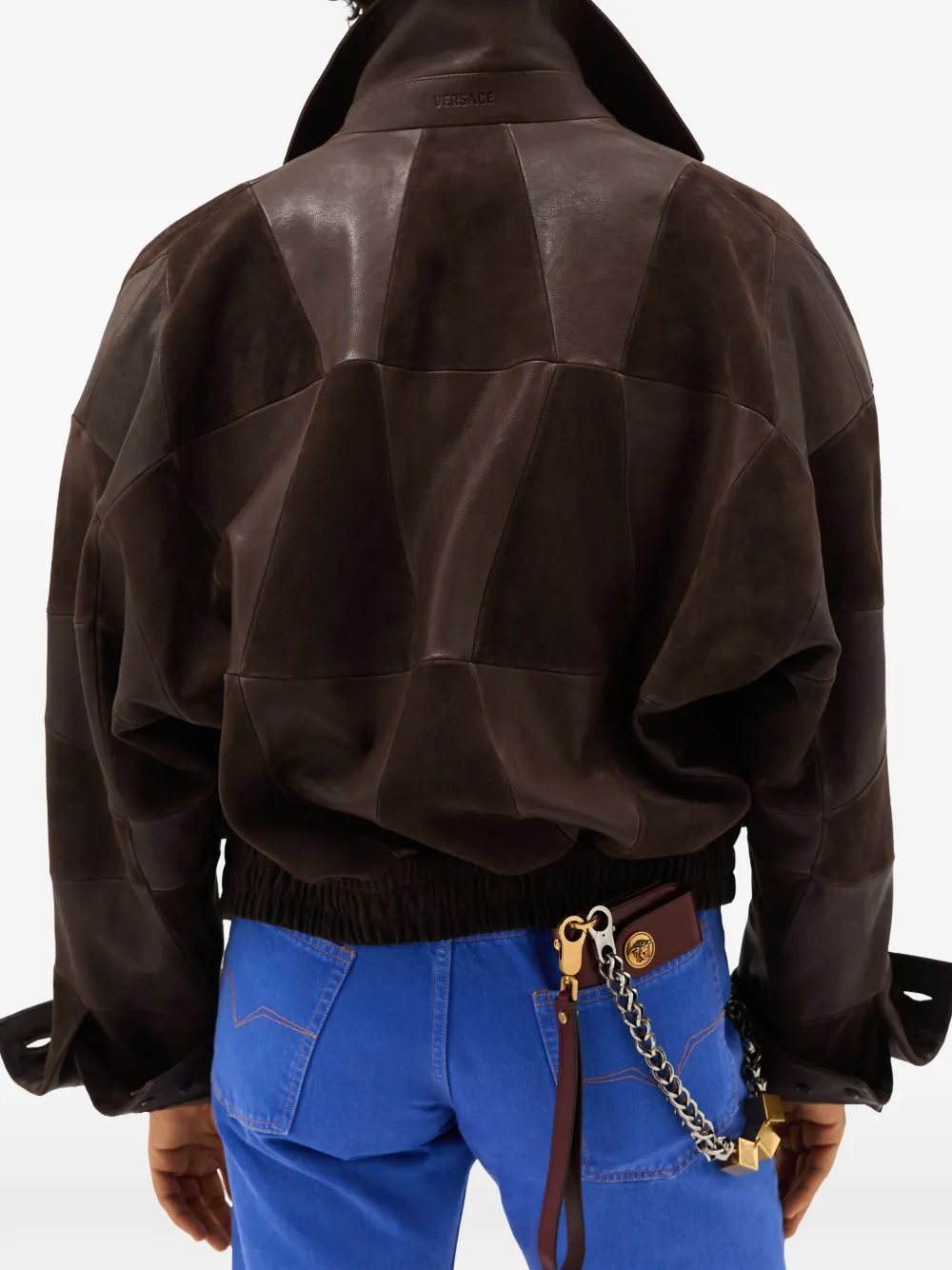 Versace Leren jack Bruin