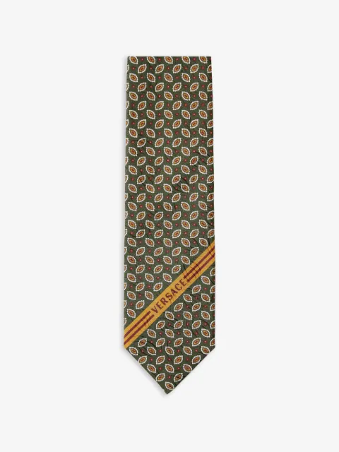 Versace printed jacquard silk tie