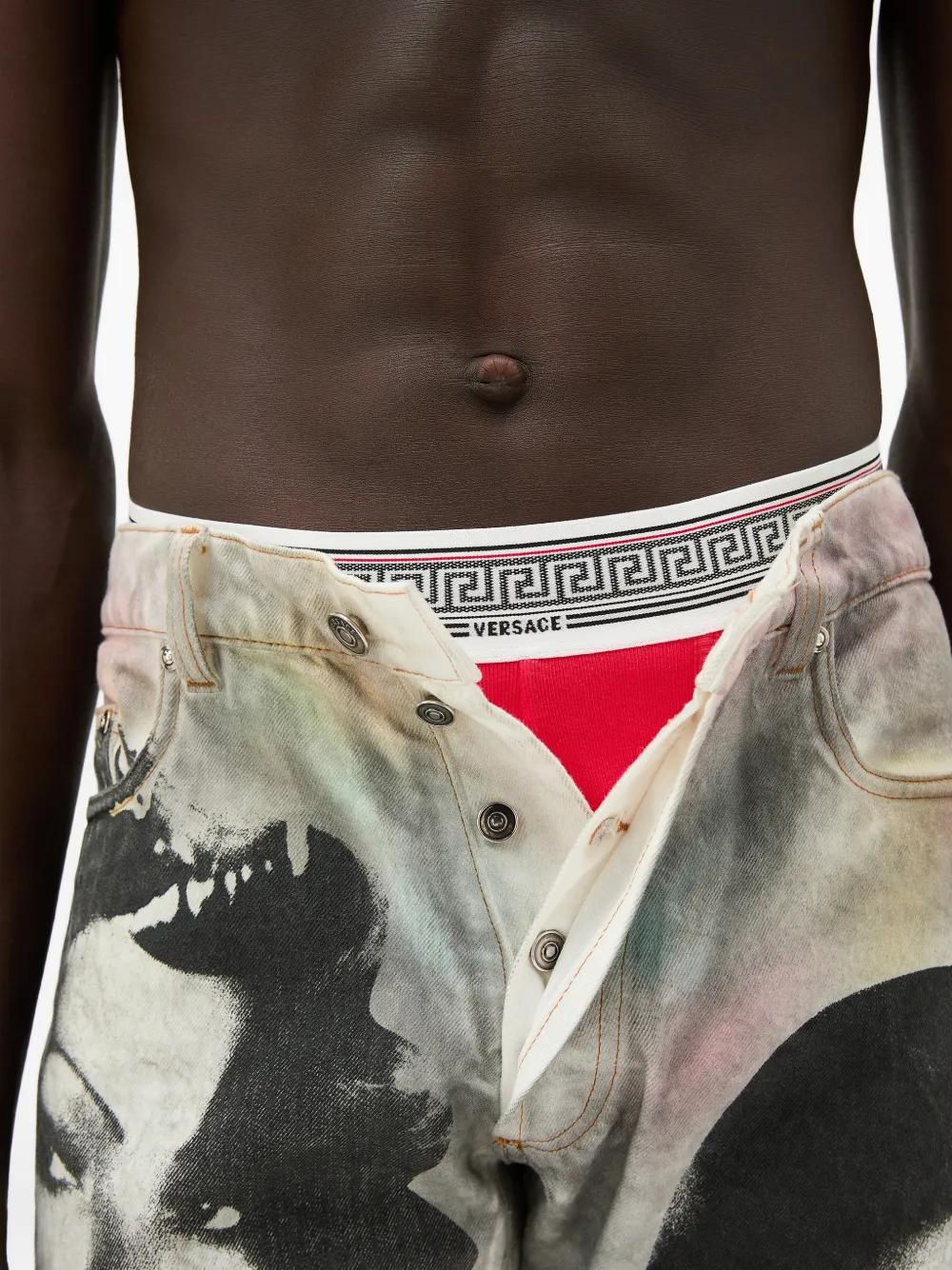 Versace Geribbelde katoenen-jersey boxershorts Rood