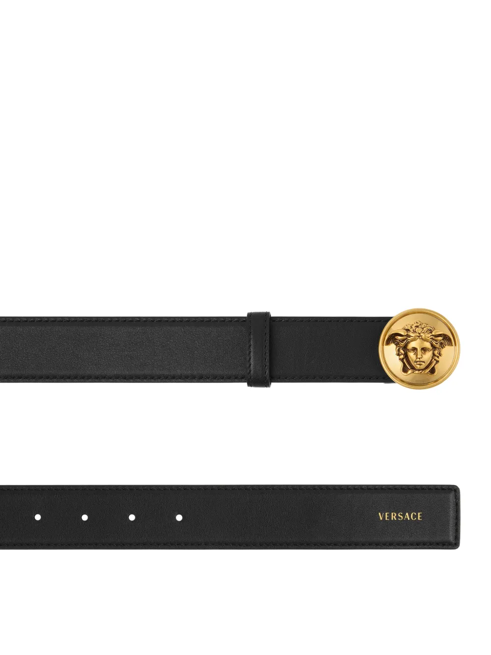  Versace Leather Belt 3.5 Cm - Black 