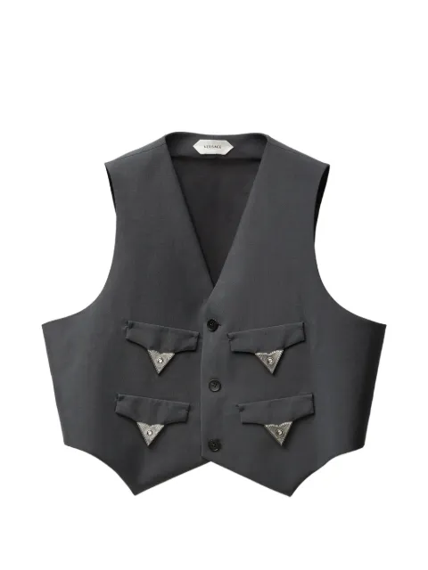 Versace wool-mohair vest