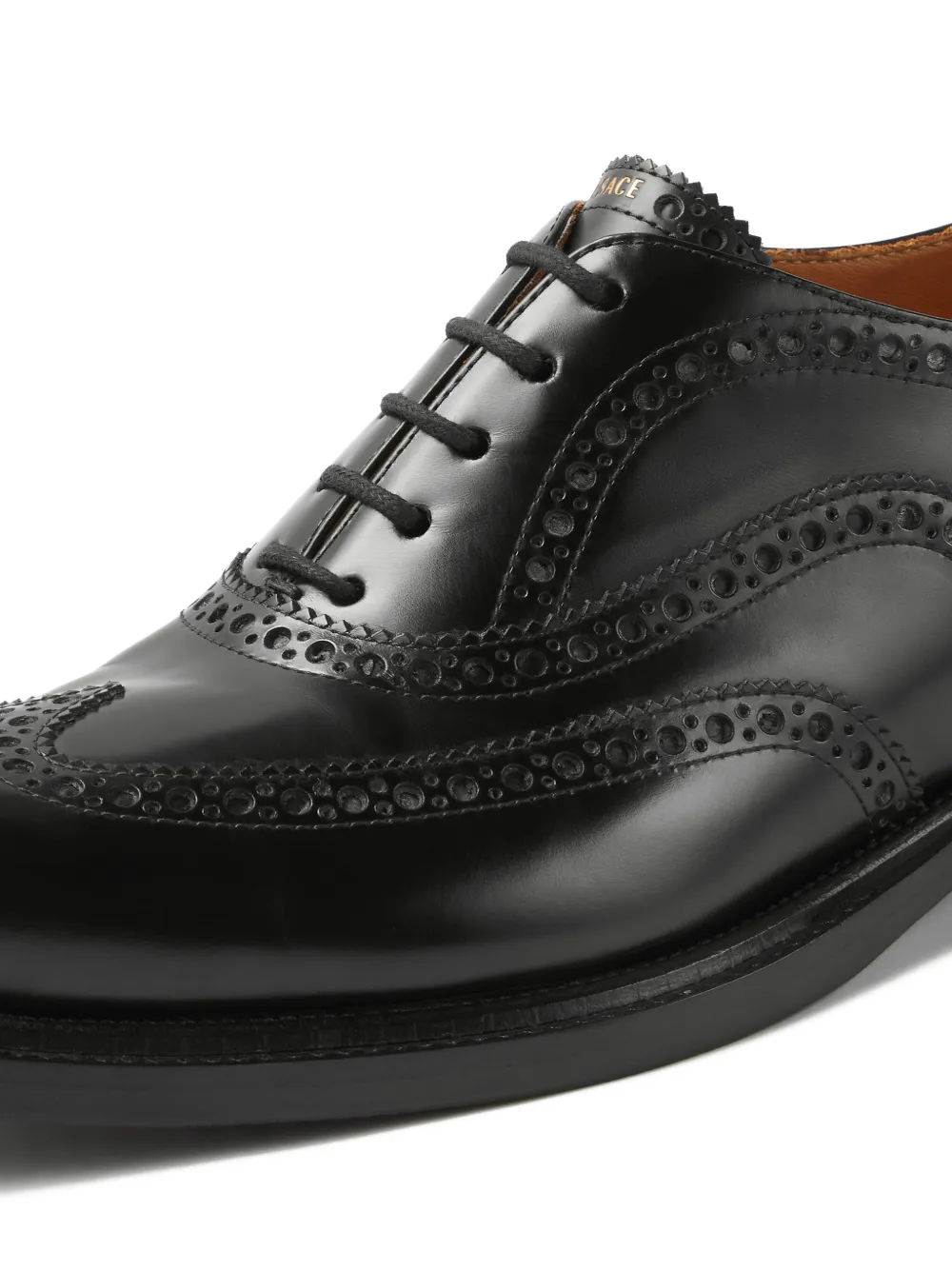 Versace Brogue derby veterschoenen Zwart