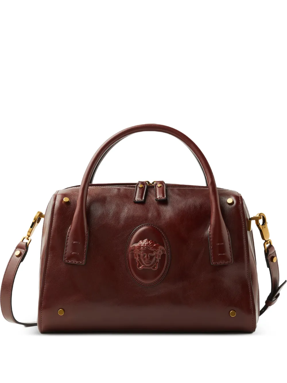 Versace Borsa tote Roomy Boston in pelle - Marrone