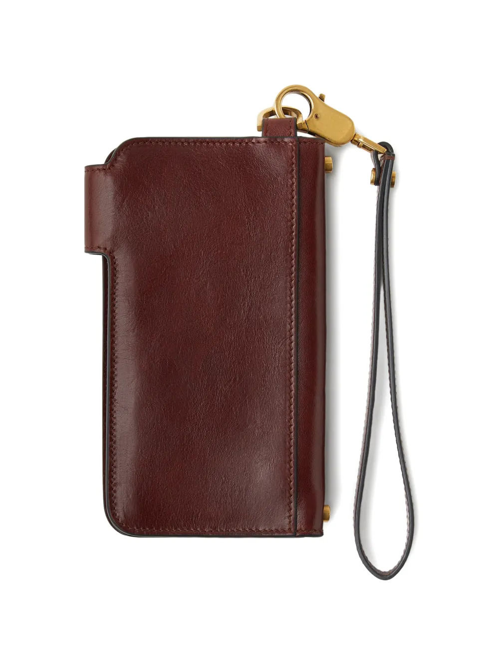  Versace Emblème Long Leather Wallet - Brown 