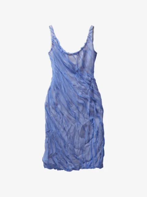 Versace vestido midi de seda drapeado