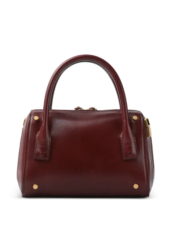 Versace Roomy Small Leather Boston Bag | Brown | FARFETCH