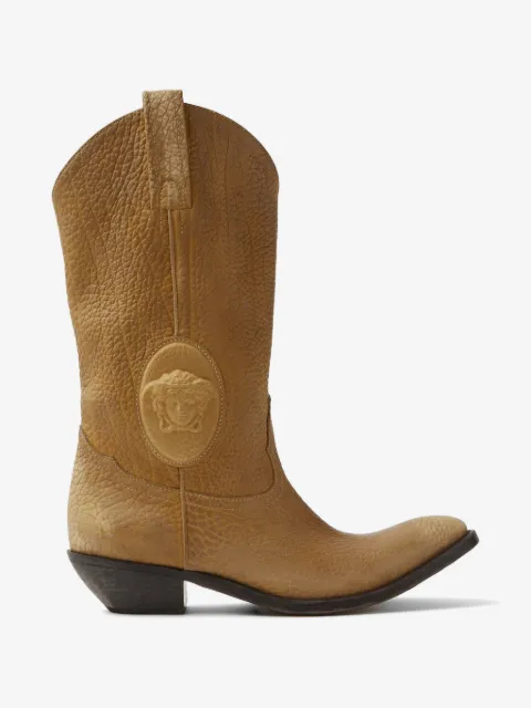 Versace botas cowboy con parche Medusa