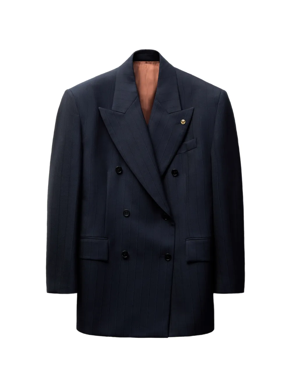 Versace pinstripe wool blazer - Blau