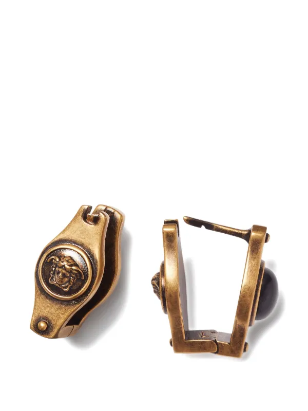Versace メダリオン ドロップピアス | ゴールドトーン | FARFETCH JP