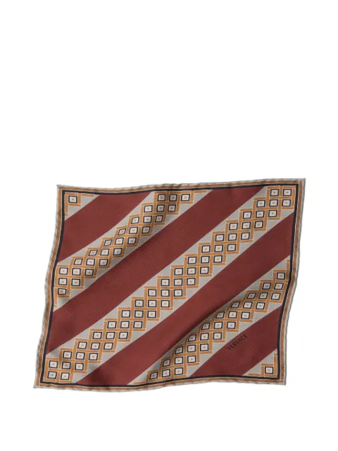 Versace printed silk twill pocket square