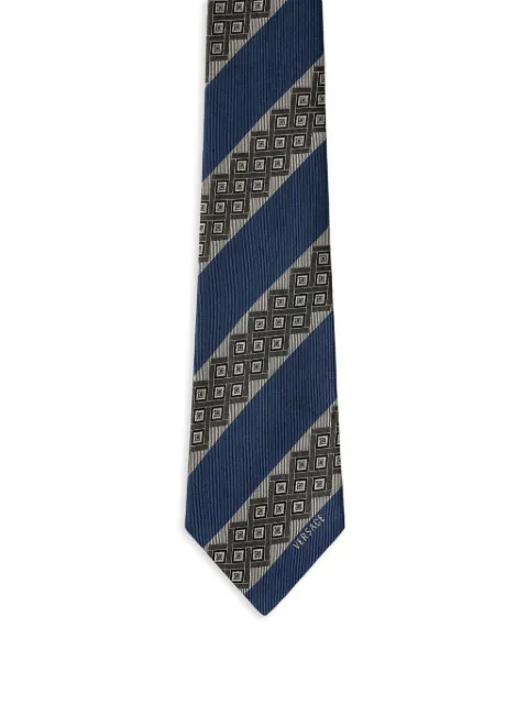 Versace printed jacquard silk tie