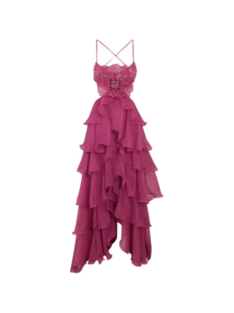 PatBO bead-embellished ruffled dress