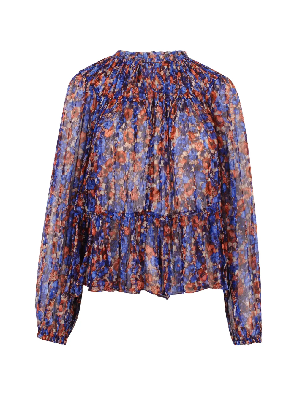 Ulla Johnson floral ruffled top - Blu